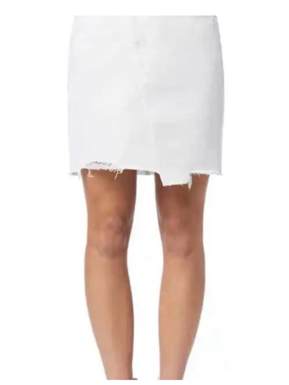 NWOT Sam Edelman Women's The Riley Asymmetric Raw Hem WHITE Denim Skirt 6/28